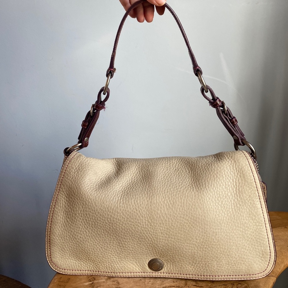 Coach Grey, Brown, and Purple Bag d04s9383